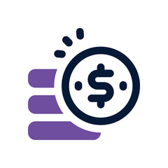 coin dual tone icon. Sleek and modern vector icon for websites, mobile apps, marketing materials, and corporate design. Fully scalable and ready to use.