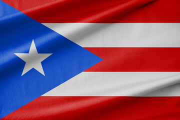 Puerto Rico National Flag Waving in the Wind