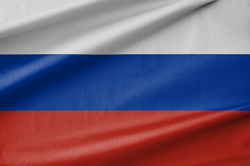 Russia National Flag Waving in the Wind