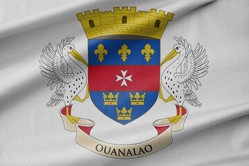 Saint Barthelemy National Flag Waving in the Wind