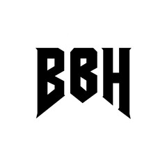 BBH letter logo design for technology company. BBH logo design black and white color combination. BBH logo, BBH vector, BBH design, BBH icon, BBH alphabet. BBH typography logo design.