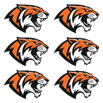 tiger head logo design ,and tiger hade 