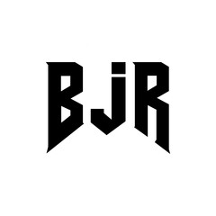 BJR letter logo design for technology company. BJR logo design black and white color combination. BJR logo, BJR vector, BJR design, BJR icon, BJR alphabet. BJR typography logo design.