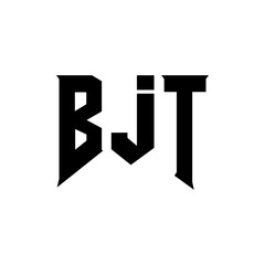 BJT letter logo design for technology company. BJT logo design black and white color combination. BJT logo, BJT vector, BJT design, BJT icon, BJT alphabet. BJT typography logo design.