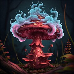 Mashroom with smooked