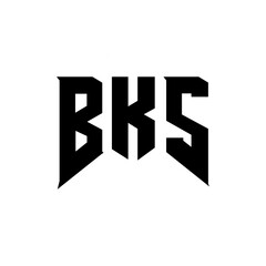 BKS letter logo design for technology company. BKS logo design black and white color combination. BKS logo, BKS vector, BKS design, BKS icon, BKS alphabet. BKS typography logo design.