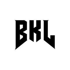 BKL letter logo design for technology company. BKL logo design black and white color combination. BKL logo, BKL vector, BKL design, BKL icon, BKL alphabet. BKL typography logo design.