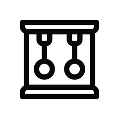 pendulum line icon. Clean and minimalist vector icon for websites, mobile apps, presentations, and logos. Fully scalable and customizable for any project.