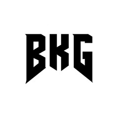 BKG letter logo design for technology company. BKG logo design black and white color combination. BKG logo, BKG vector, BKG design, BKG icon, BKG alphabet. BKG typography logo design.