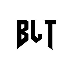 BLT letter logo design for technology company. BLT logo design black and white color combination. BLT logo, BLT vector, BLT design, BLT icon, BLT alphabet. BLT typography logo design.
