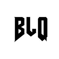 BLQ letter logo design for technology company. BLQ logo design black and white color combination. BLQ logo, BLQ vector, BLQ design, BLQ icon, BLQ alphabet. BLQ typography logo design.