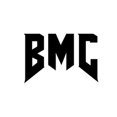BMC letter logo design for technology company. BMC logo design black and white color combination. BMC logo, BMC vector, BMC design, BMC icon, BMC alphabet. BMC typography logo design.