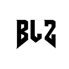 BLZ letter logo design for technology company. BLZ logo design black and white color combination. BLZ logo, BLZ vector, BLZ design, BLZ icon, BLZ alphabet. BLZ typography logo design.