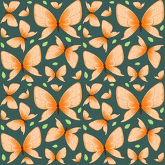 Fototapeta premium Butterfly seamless pattern element