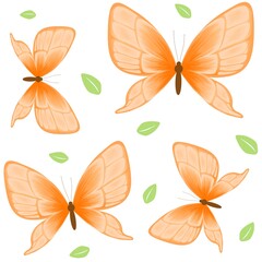 Butterfly seamless pattern element