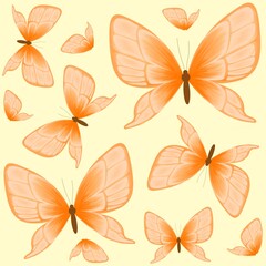 Butterfly seamless pattern element