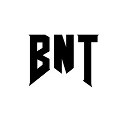 BNT letter logo design for technology company. BNT logo design black and white color combination. BNT logo, BNT vector, BNT design, BNT icon, BNT alphabet. BNT typography logo design.