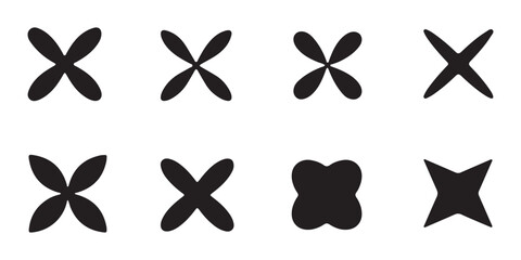 Black star vector. stars icon. Sparkle symbol collection set. Bright sparkle, star sparkle, shiny flash star. Vector illustration eps 10