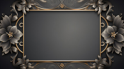 gold and gray ornamental frame