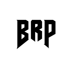 BRP letter logo design for technology company. BRP logo design black and white color combination. BRP logo, BRP vector, BRP design, BRP icon, BRP alphabet. BRP typography logo design.