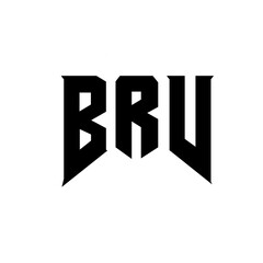 BRV letter logo design for technology company. BRV logo design black and white color combination. BRV logo, BRV vector, BRV design, BRV icon, BRV alphabet. BRV typography logo design.