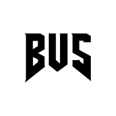 BUS letter logo design for technology company. BUS logo design black and white color combination. BUS logo, BUS vector, BUS design, BUS icon, BUS alphabet. BUS typography logo design.