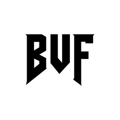 BVF letter logo design for technology company. BVF logo design black and white color combination. BVF logo, BVF vector, BVF design, BVF icon, BVF alphabet. BVF typography logo design.