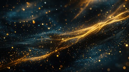 Golden Stardust: A Celestial Abstract