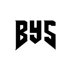 BYS letter logo design for technology company. BYS logo design black and white color combination. BYS logo, BYS vector, BYS design, BYS icon, BYS alphabet. BYS typography logo design.