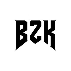 BZK letter logo design for technology company. BZK logo design black and white color combination. BZK logo, BZK vector, BZK design, BZK icon, BZK alphabet. BZK typography logo design.