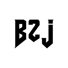 BZJ letter logo design for technology company. BZJ logo design black and white color combination. BZJ logo, BZJ vector, BZJ design, BZJ icon, BZJ alphabet. BZJ typography logo design.