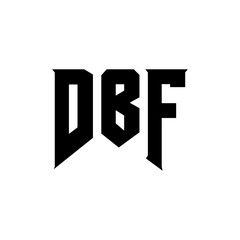 DBF letter logo design for technology company. DBF logo design black and white color combination. DBF logo, DBF vector, DBF design, DBF icon, DBF alphabet. DBF typography logo design.