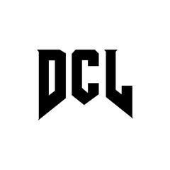 DCL letter logo design for technology company. DCL logo design black and white color combination. DCL logo, DCL vector, DCL design, DCL icon, DCL alphabet. DCL typography logo design.