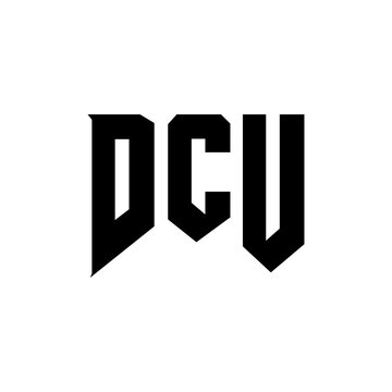 DCU letter logo design for technology company. DCU logo design black and white color combination. DCU logo, DCU vector, DCU design, DCU icon, DCU alphabet. DCU typography logo design.