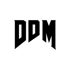 DDM letter logo design for technology company. DDM logo design black and white color combination. DDM logo, DDM vector, DDM design, DDM icon, DDM alphabet. DDM typography logo design.