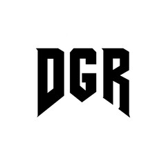 DGR letter logo design for technology company. DGR logo design black and white color combination. DGR logo, DGR vector, DGR design, DGR icon, DGR alphabet. DGR typography logo design.