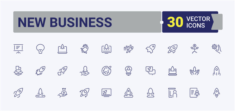 New Business simple icon. Related to target, startup, plan, innovation, strategy, solution, business, start. Startup icon set. Icons for design. Art and illustration