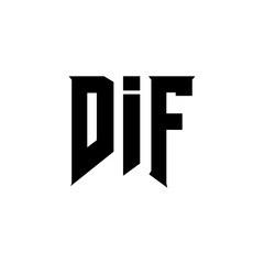 DIF letter logo design for technology company. DIF logo design black and white color combination. DIF logo, DIF vector, DIF design, DIF icon, DIF alphabet. DIF typography logo design.