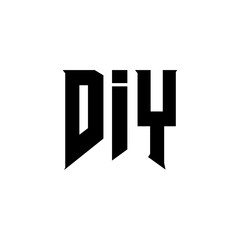 DIY letter logo design for technology company. DIY logo design black and white color combination. DIY logo, DIY vector, DIY design, DIY icon, DIY alphabet. DIY typography logo design.