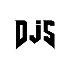 DJS letter logo design for technology company. DJS logo design black and white color combination. DJS logo, DJS vector, DJS design, DJS icon, DJS alphabet. DJS typography logo design.