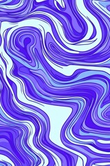 Fototapeta premium Swirling purple and light blue lines creating an abstract marble texture with psychedelic effect