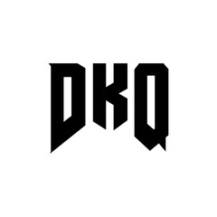 DKQ letter logo design for technology company. DKQ logo design black and white color combination. DKQ logo, DKQ vector, DKQ design, DKQ icon, DKQ alphabet. DKQ typography logo design.