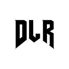DLR letter logo design for technology company. DLR logo design black and white color combination. DLR logo, DLR vector, DLR design, DLR icon, DLR alphabet. DLR typography logo design.