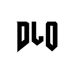 DLO letter logo design for technology company. DLO logo design black and white color combination. DLO logo, DLO vector, DLO design, DLO icon, DLO alphabet. DLO typography logo design.
