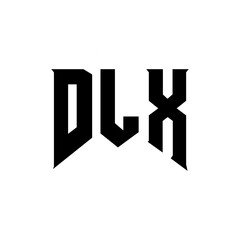 DLX letter logo design for technology company. DLX logo design black and white color combination. DLX logo, DLX vector, DLX design, DLX icon, DLX alphabet. DLX typography logo design.