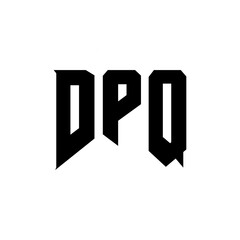 DPQ letter logo design for technology company. DPQ logo design black and white color combination. DPQ logo, DPQ vector, DPQ design, DPQ icon, DPQ alphabet. DPQ typography logo design.