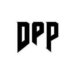 DPP letter logo design for technology company. DPP logo design black and white color combination. DPP logo, DPP vector, DPP design, DPP icon, DPP alphabet. DPP typography logo design.