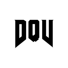 DQV letter logo design for technology company. DQV logo design black and white color combination. DQV logo, DQV vector, DQV design, DQV icon, DQV alphabet. DQV typography logo design.
