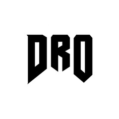DRO letter logo design for technology company. DRO logo design black and white color combination. DRO logo, DRO vector, DRO design, DRO icon, DRO alphabet. DRO typography logo design.