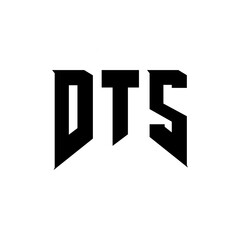 DTS letter logo design for technology company. DTS logo design black and white color combination. DTS logo, DTS vector, DTS design, DTS icon, DTS alphabet. DTS typography logo design.